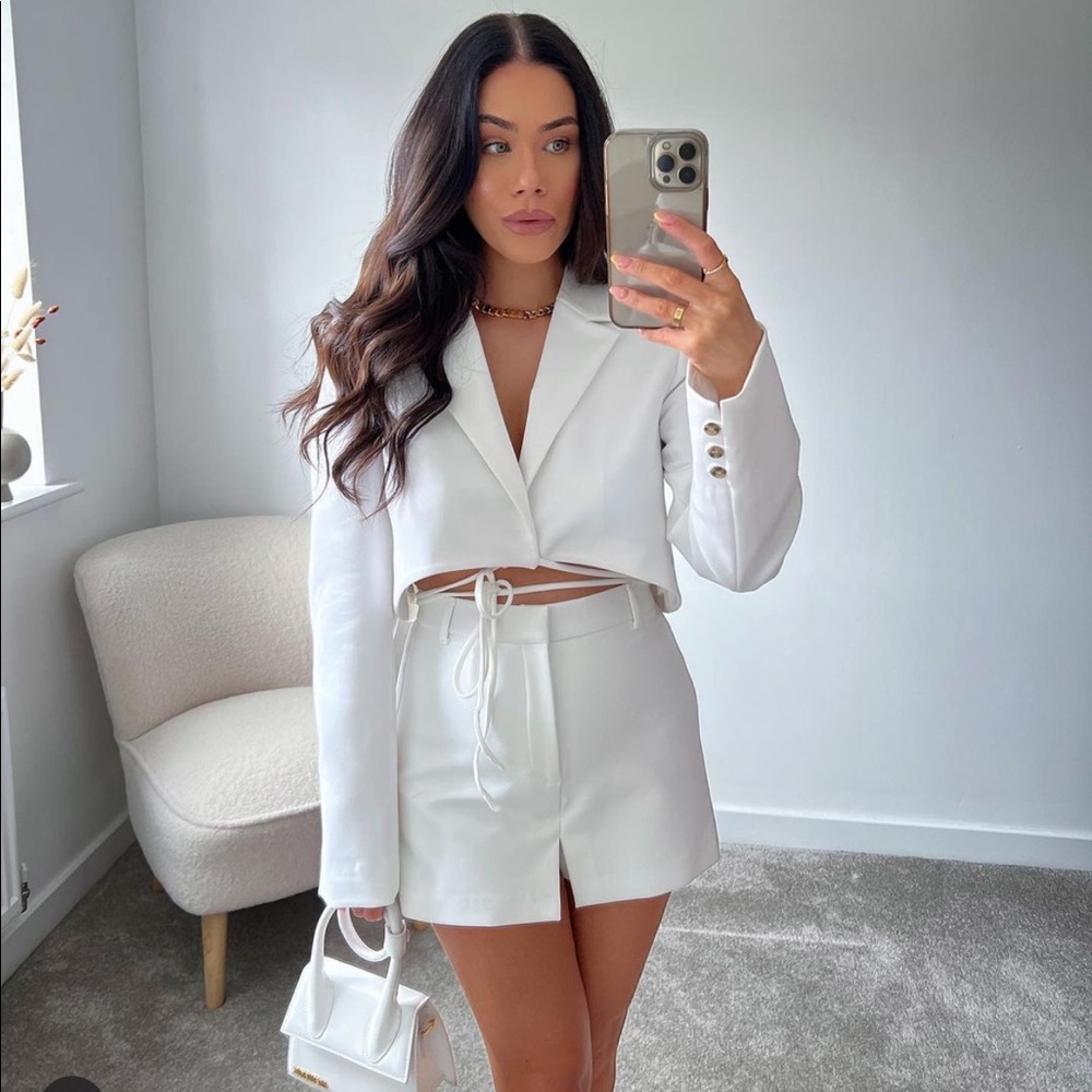 Zara tied cropped blazer